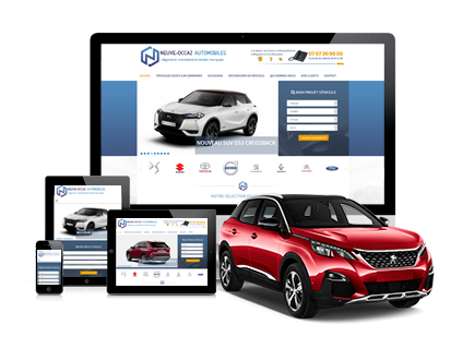 Visuel création de site internet Création de site internet pour professionnel automobile
