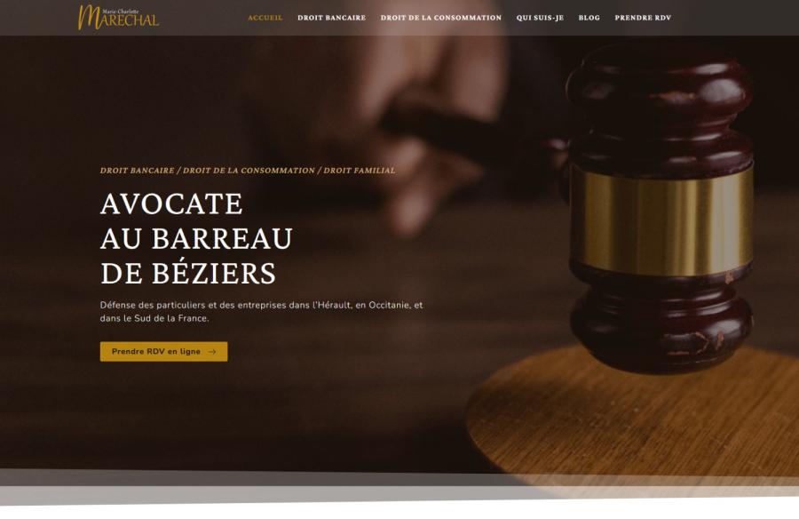 Image imprim écran de la creation de site internet de MCM Avocat