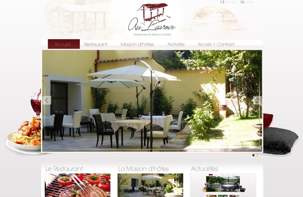 Image imprim écran de la creation de site internet de Restaurant Au Lavoir