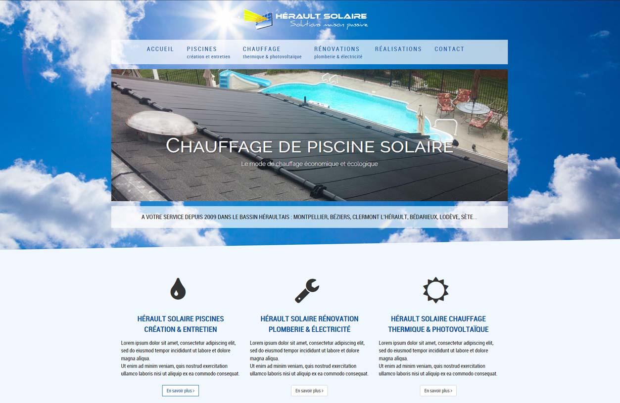 Image imprim écran de la creation de site internet de Hérault Solaire