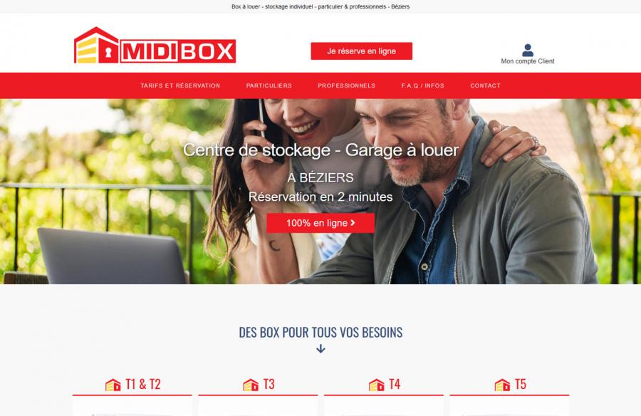 Image imprim écran de la creation de site internet de Midibox