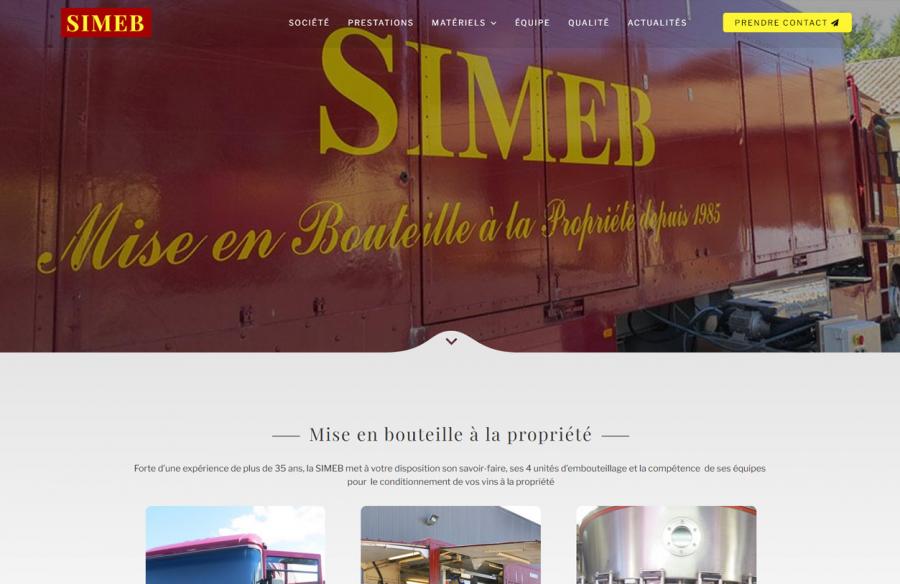 Image imprim écran de la creation de site internet de SIMEB