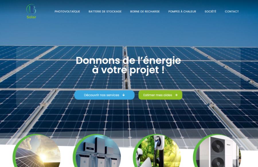 Image imprim écran de la creation de site internet de LB SOLAR