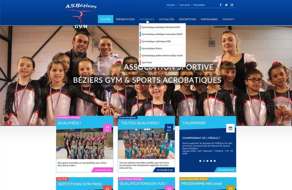 Screenshot site asbgym béziers