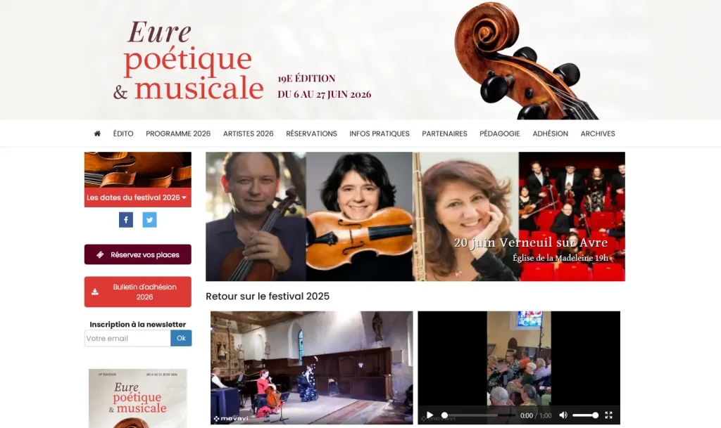 Screenshot site festivaleure
