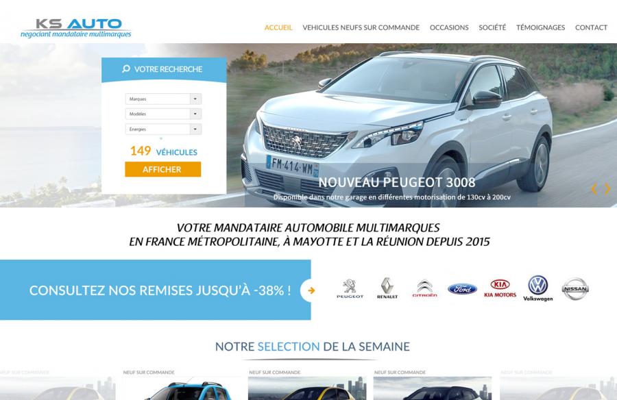 Screenshot site importateur auto il de la réunion