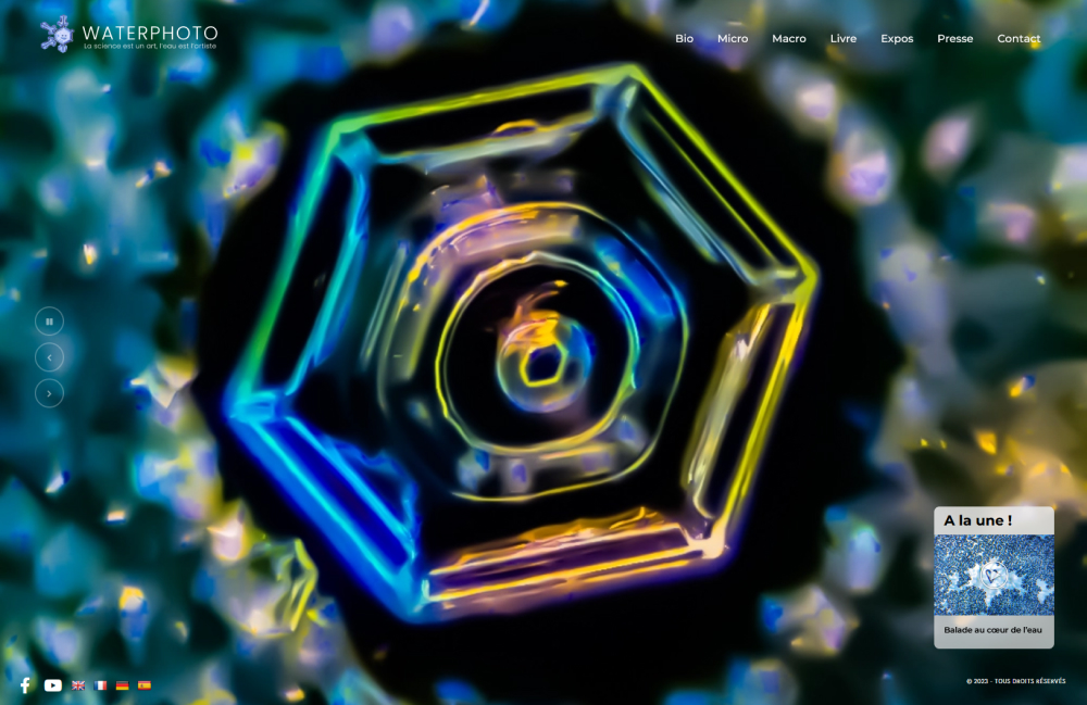 Screenshot site photographe laurent costa